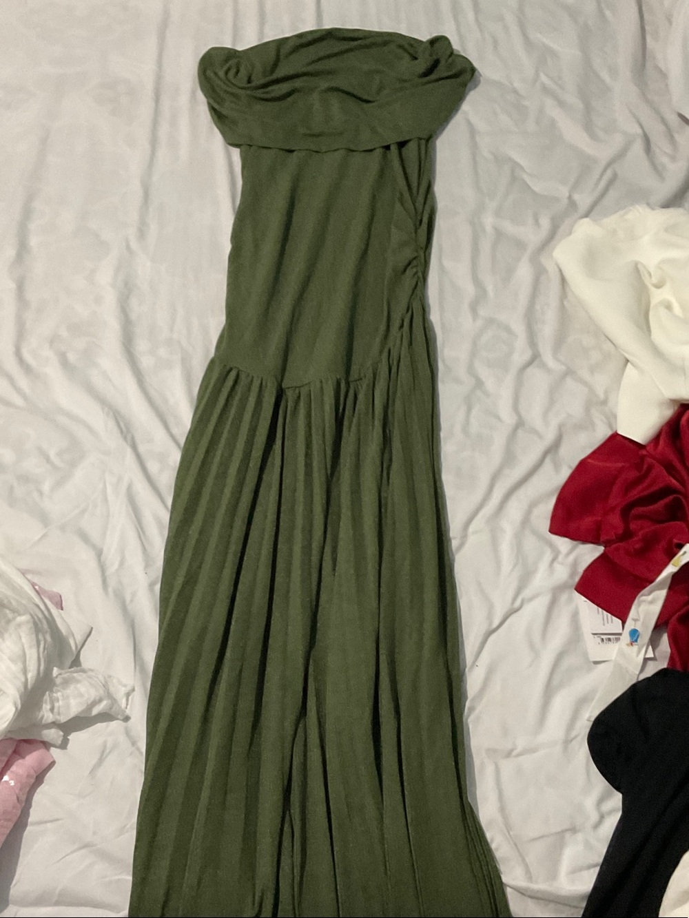 Lioness Olive Strapless Maxi Dress